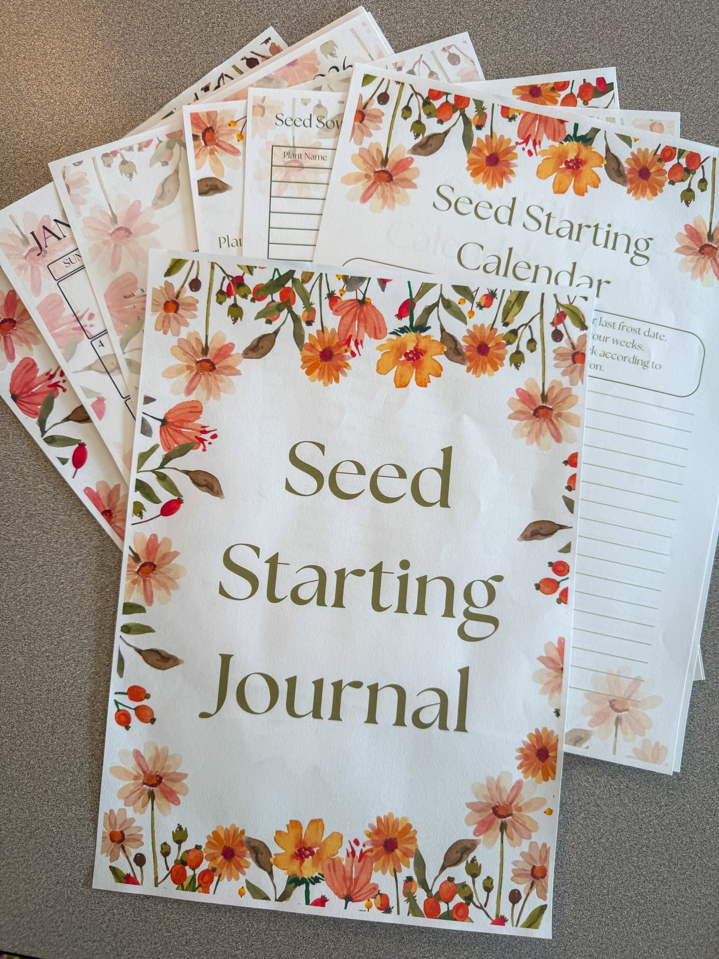 Seed Starting Journal