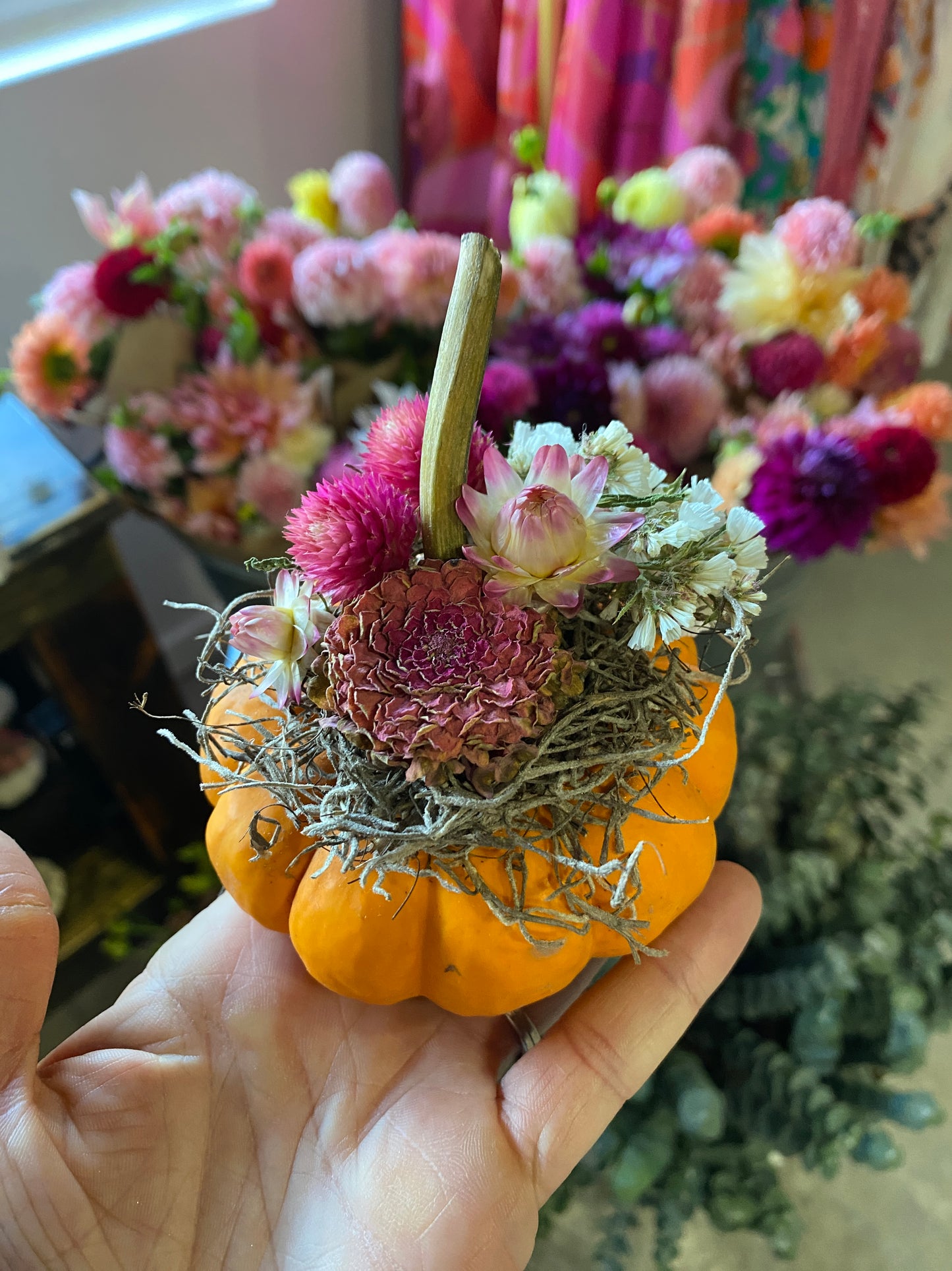 Dried Flower Pumpkins